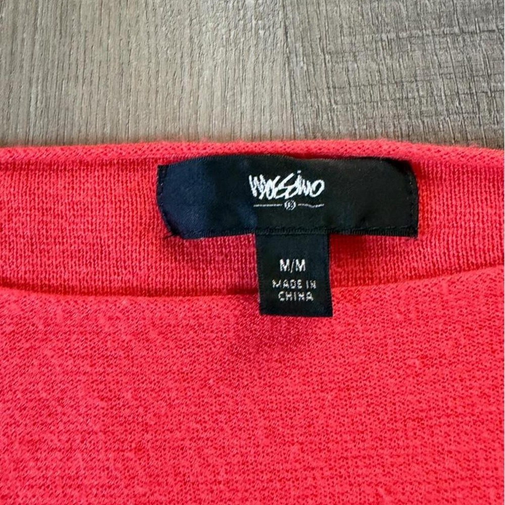 Mossimo Womens Orange Knit Long Sleeve Boat Neck Top Minimalist Size M - Picture 5 of 6